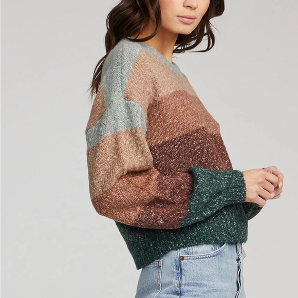 Jed Saltwater LUXE Multicolor Striped Sweater so soft size medium. - Picture 14 of 15